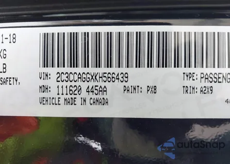 2019 Chrysler 300 S z USA, uszkodzony, nr VIN 2C3CCAGGXKH566439